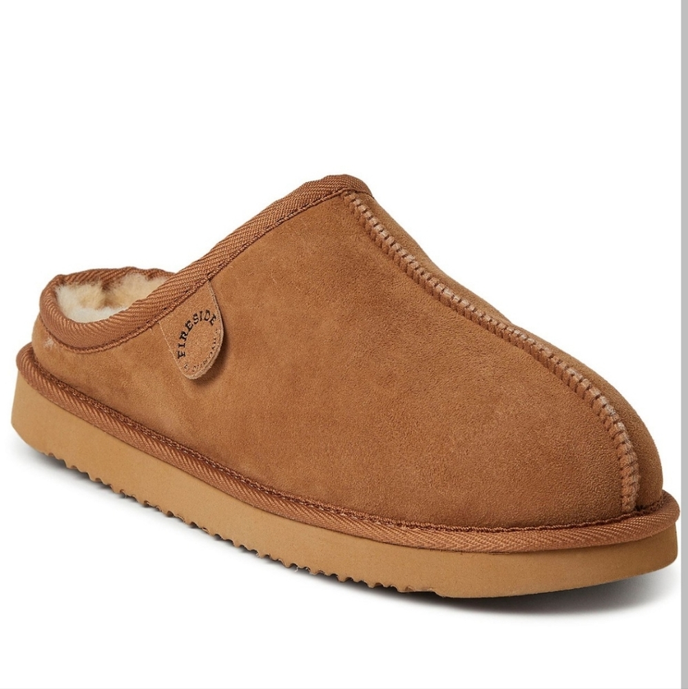 Fireside by Dearfoams Men's Grafton Genuine Shearling Clog Slipper Size 11